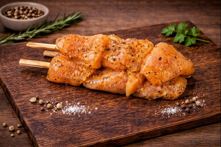 Kipstokjes in truffelmarinade